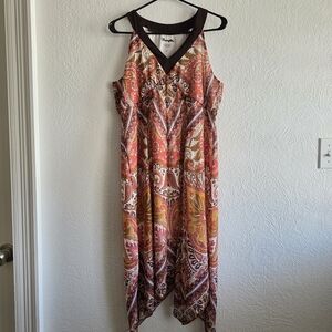 Wrangler Western Boho Paisley Print Sleeveless Midi Dress